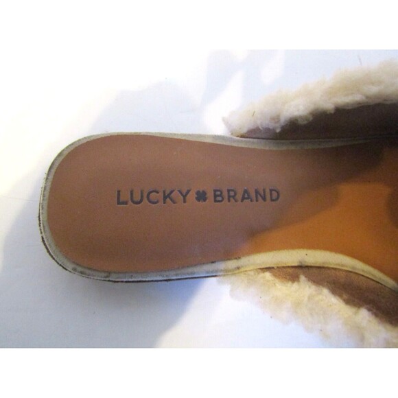 Lucky Brand Colliey Slides Sherpa Covered Mules Plush Slippers Womens Size 8.5 - Picture 8 of 8
